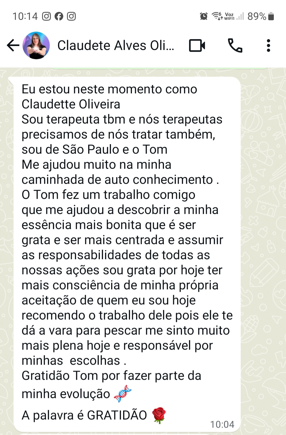 Claudette Alves Oliveira - São Paulo - SP